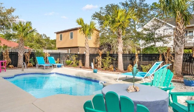 Relaxation Defined: A Salt Water Pool Property Steps from the Beach