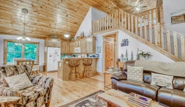 Relaxing Helen, Ga Cabin Min from Helen, Sleeps 12 with Hot Tub & Firepit!