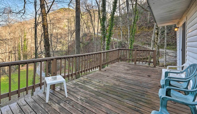 Secluded Bryson City Home w/Deck, Steps to Creek!