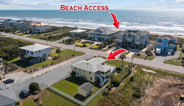Sunny Side Up - 5BR Ocean View House in North Topsail Beach - Sleeps 17