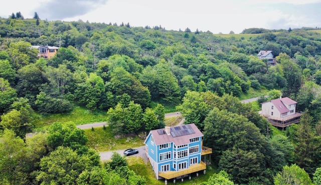 VIEW!Hot tub, Cozy, EV Charger,Walk to Dolly Sods, Pet, WiFi, Mountain Top! AC