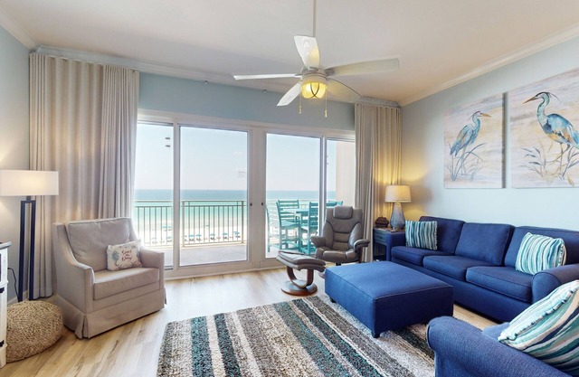 Gorgeous and cozy beachfront condo with shared pool & hot tub and beach access