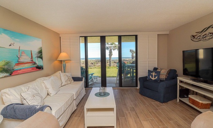 Butler Beach Apartment | Barefoot Trace 105-Direct Oceanfront Views from Private Balcony, Pet Friendly