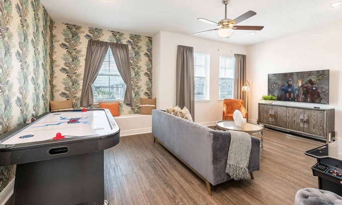 Bay Lake House | Chic Home with Gaming Loft at Encore