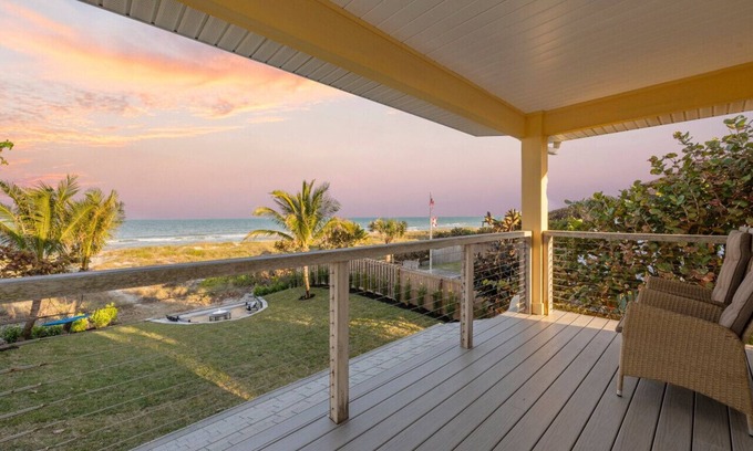 Cocoa Beach Apartment | Fall Flash Sale –15% Off This Month Luxury Oceanfront Vacation Home in Cocoa Beach | 6 Bedrooms, Game Room & Direct Beach Access