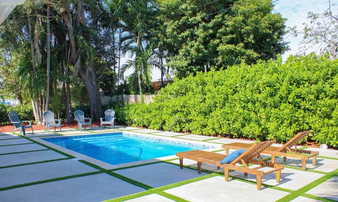 Flagami House | Gables Miami Home with HEATED SALT POOL. Near Beaches, Airport and Night life