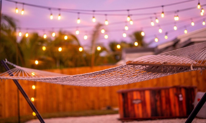 Golden Glades House | Miami Chic! Backyard Oasis, Outdoor Movie, Jacuzzi