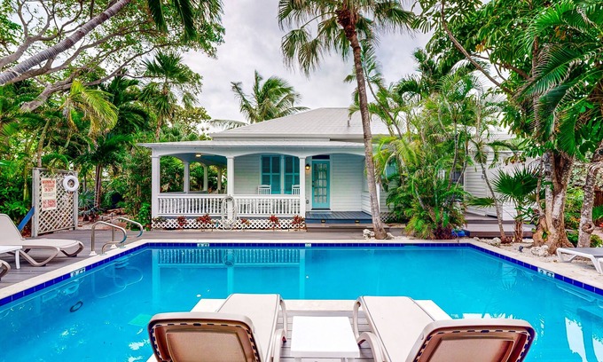 Old Town House | Multi-home tropical paradise with large, heated pool, & wraparound sundeck