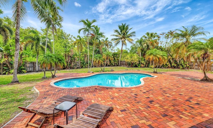 Tamarac House | Palm Tree Paradise House with Private Heated Pool.