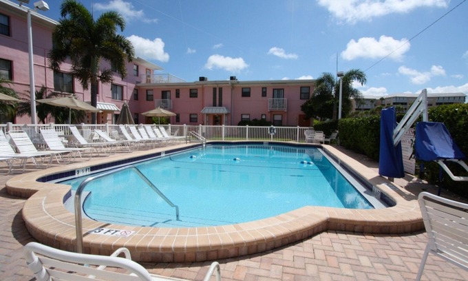 St. Pete Beach Condo | Patio Area - Walk to Beaches Shops & Restaurants