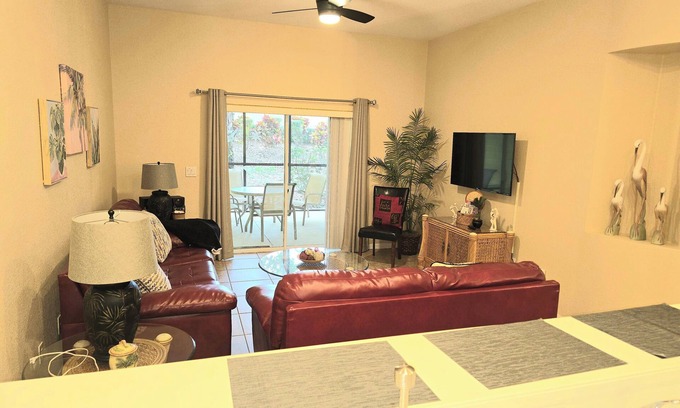 Bahama Bay Condo | Platinum rated 2BR ground floor next to pool big screen TVs, Huge patio, wifi