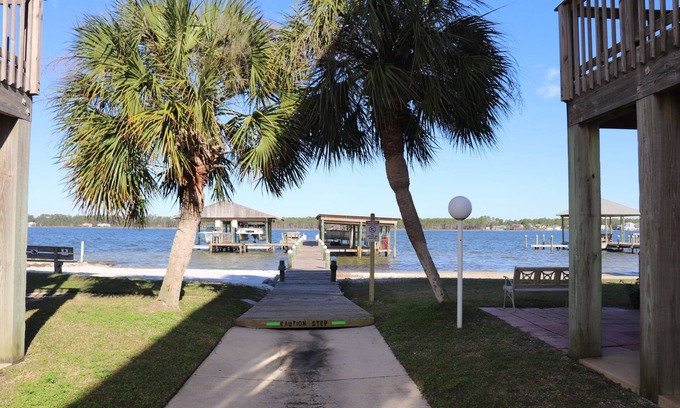 Gulf Shores House | Steps From the Beach! Great Little Lagoon Views and Pier! Heron Landing Unit 2