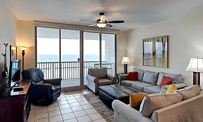 Pensacola Beach Condo | Stunning Beach View Condo with Large Balcony and Short Walk to the Beach!